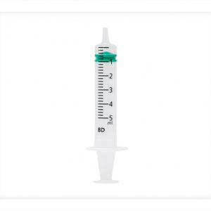 A 5 millilitre syringe