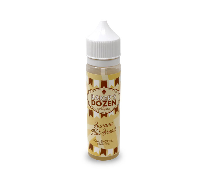Baker's Dozen, Banana Nut Bread 50ml Shortfill E liquid Wholesale