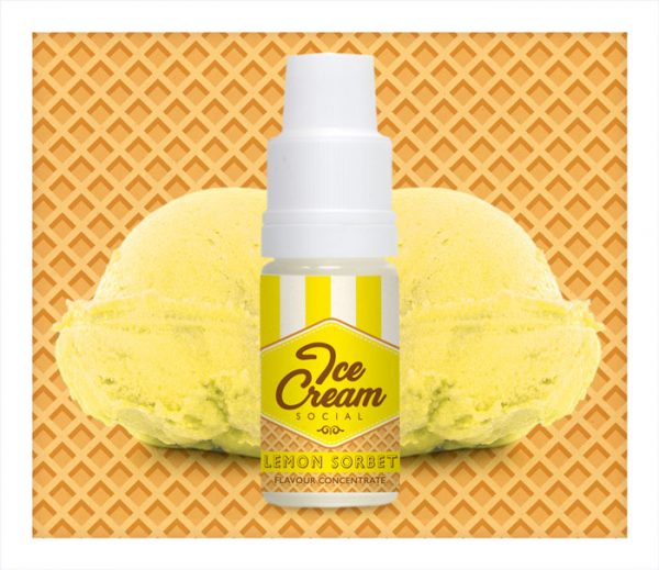Ice Cream Social Lemon Sorbet Flavour Concentrate 10ml bottle