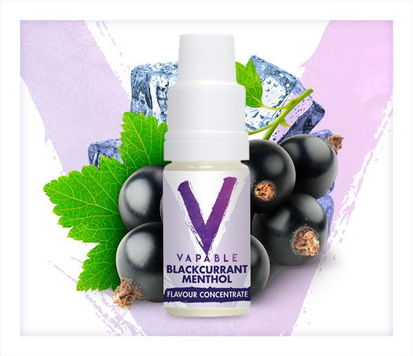 Vapable Blackcurrant Menthol Flavour Concentrate 10ml Bottle