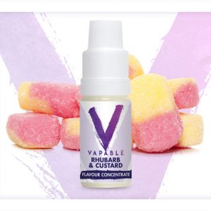 Vapable Rhubarb and Custard Flavour Concentrate 10ml Bottle