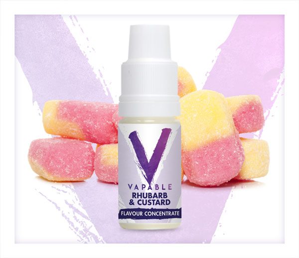 Vapable Rhubarb and Custard Flavour Concentrate 10ml Bottle