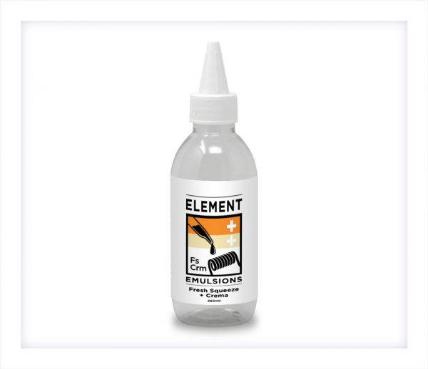 Element Emulsions Fresh Squeeze and Crema Short Shot Longfill bottle