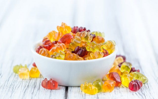 Using Confectionery Flavouring for Gummy Bears. A bowl of Gummy Candy.