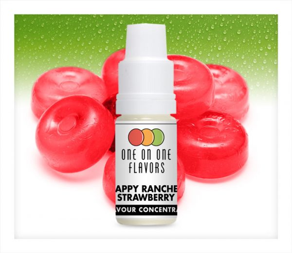 One on One OoO Happy Hard Candy Strawberry Flavour Concentrate 10ml bottle