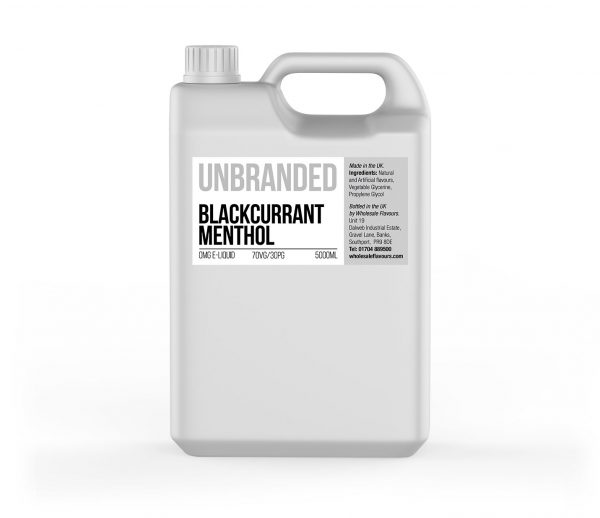 Blackcurrant Menthol Unbranded 5000ml E-Liquid